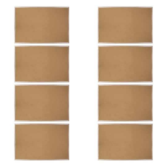 8 Pack: 23" x 35" MDF Framed Cork Board by B2C®